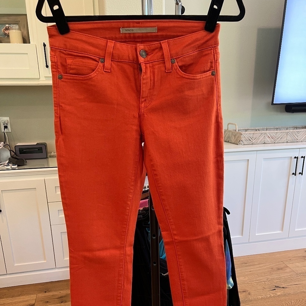 VINCE CROPPED SKINNY ANKLE JEANS 25